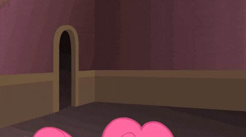 a pink cartoon character with a doctor 's hat on