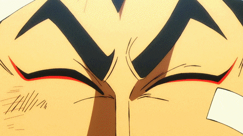 a close up of a cartoon character 's face with a bandage on his face