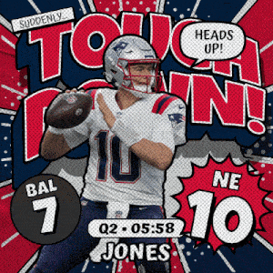 a football player with the number 10 on his jersey throws the ball