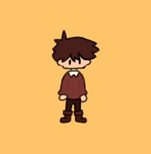 a drawing of a person with a white tail