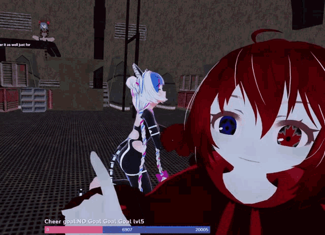 a screenshot of a video game that says cheer goat