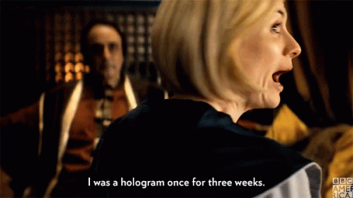 I Was A Hologram Once For Three Weeks Speaking GIF - I Was A Hologram Once For Three Weeks Hologram Speaking GIFs