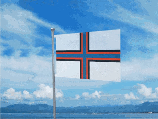 a flag that has a cross on it