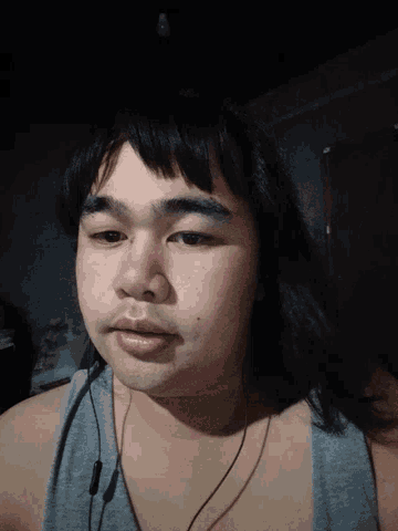 a close up of a person wearing headphones
