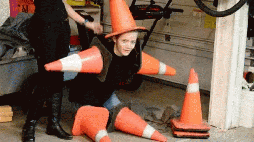 Excited Traffic Cone GIF