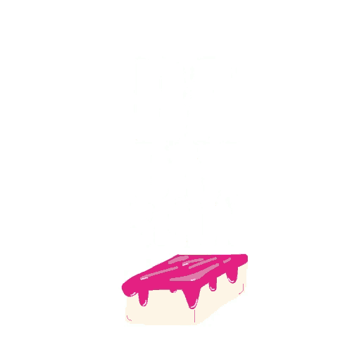 a cake with pink frosting and the words " gu-zel-sin "