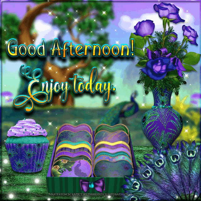 a colorful greeting card that says good afternoon