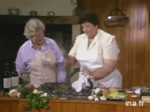 two women cooking in a kitchen with ina.fr on the bottom