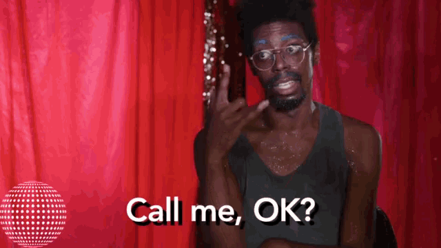 a man is giving the middle finger with the words call me ok below him
