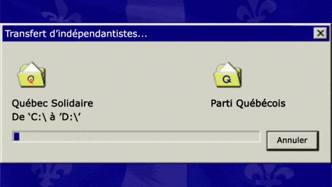 a computer screen that says transfert d ' independantstes