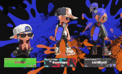 three cartoon characters are standing next to each other and one of them is called overcape