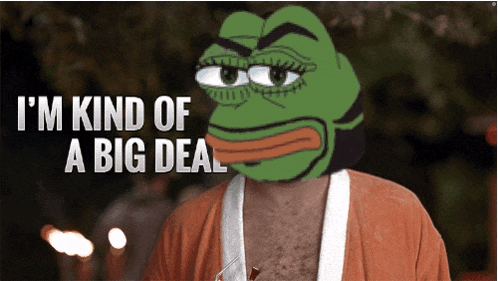 a cartoon of a frog with the words i 'm kind of a big deal below it