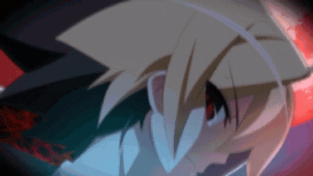 a close up of a person 's face with red eyes