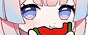 a girl is eating a slice of watermelon .