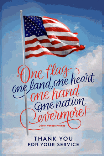 a picture of an american flag with a quote by oliver wendell holmes