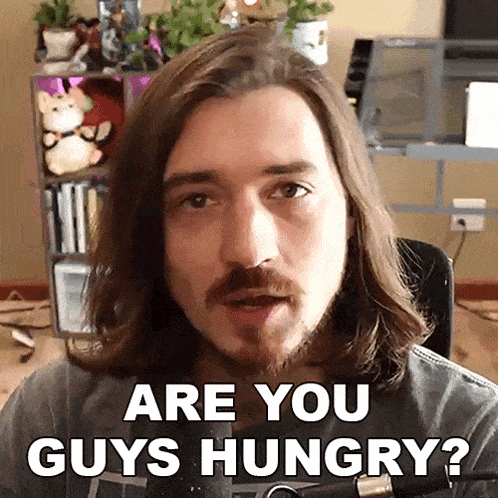 Are You Guys Hungry Aaron Brown GIF - Are You Guys Hungry Aaron Brown Bionicpig GIFs