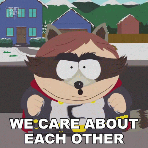 We Care About Each Other Eric Cartman GIF - We Care About Each Other Eric Cartman South Park GIFs