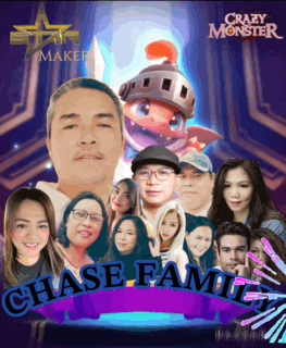 a poster for chase family crazy monsters