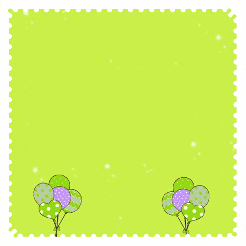 green and purple balloons are surrounded by arabic writing