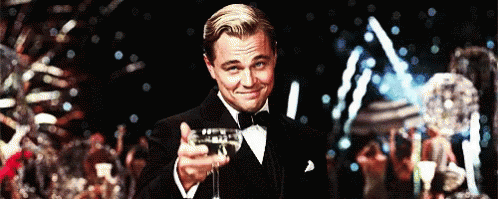 Leo Dicaprio Cheers GIF - Leo Dicaprio Cheers Fireworks GIFs