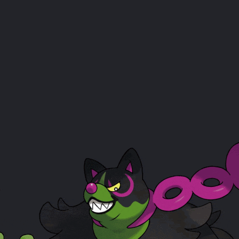 a cartoon drawing of a monster with a claw holding a green object