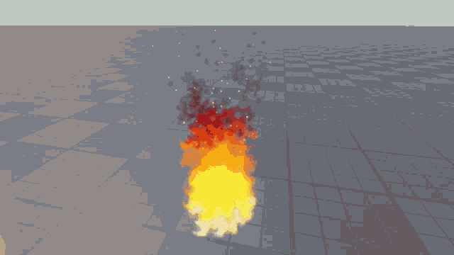a computer generated image of a fireball exploding