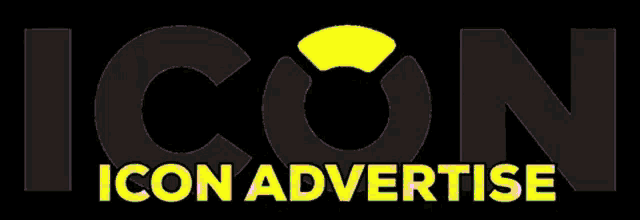 a logo for icon advertisement with a pink diamond in the middle
