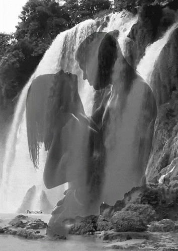 Waterfalls Silhouette GIF - Waterfalls Silhouette Couple GIFs