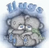 Hugs Teddy Bear GIF - Hugs Teddy Bear All My Love To You GIFs