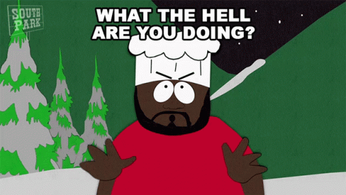 What The Hell Are You Doing Chef GIF - What The Hell Are You Doing Chef South Park GIFs