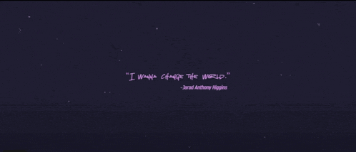a quote from jared anthony higgins is displayed on a purple background