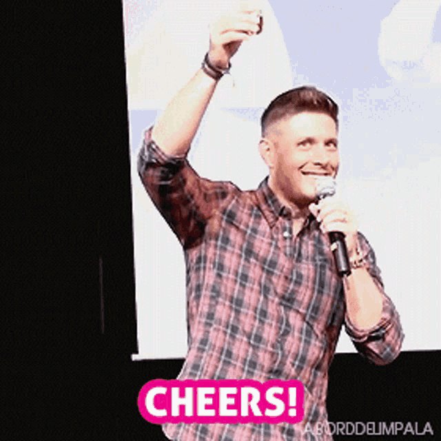 Jensen Ackles Cheers GIF
