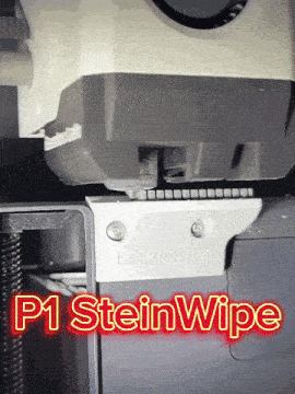 a sticker that says p1 steinwipe on it next to a machine