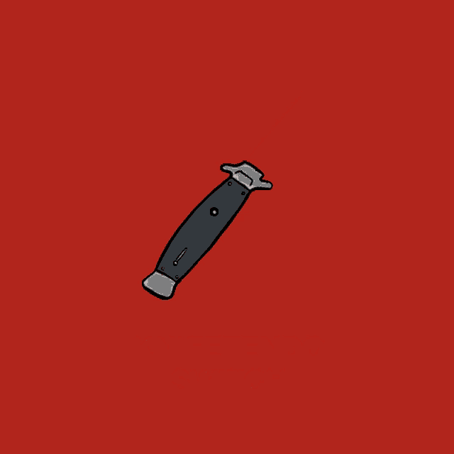 a cartoon drawing of a knife on a red background with the words knifetendo switch below it