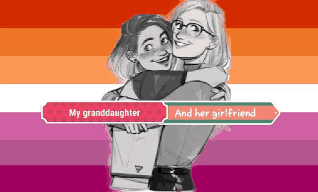 a black and white drawing of a woman carrying another woman on her shoulders .