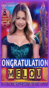 a poster that says congratulations on it with a picture of a woman