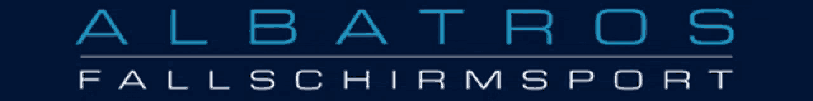 a blue sign that says albatros fallschirmsport on it