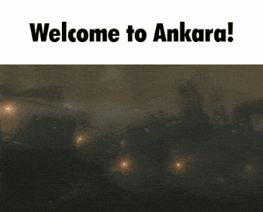 a picture of a city with the words welcome to ankara below it