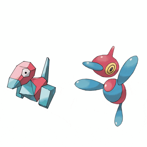 a red and blue pokemon with a yellow circle around its head