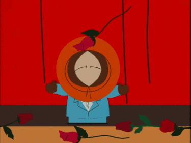 a cartoon character holding a rose in front of a red background