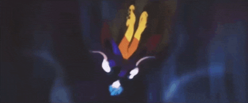 a person is flying through the air in a dark room .