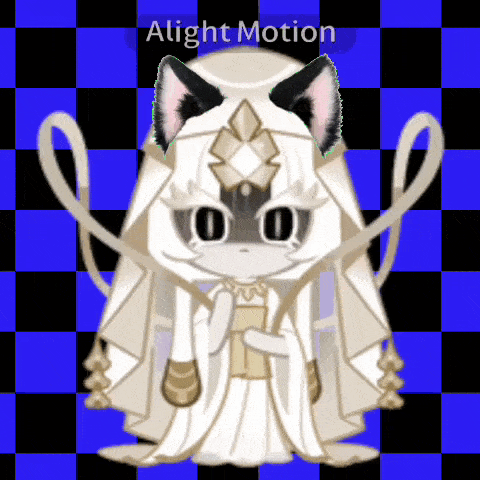 a cartoon of a cat with the words alight motion written above it