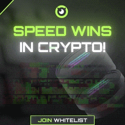 a poster advertising speed wins in crypto