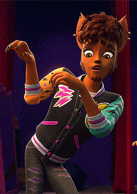 a cartoon character with a smiley face on his jacket