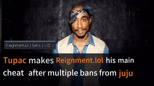 a man with a bandana on his head and the words tupac makes reignment lol