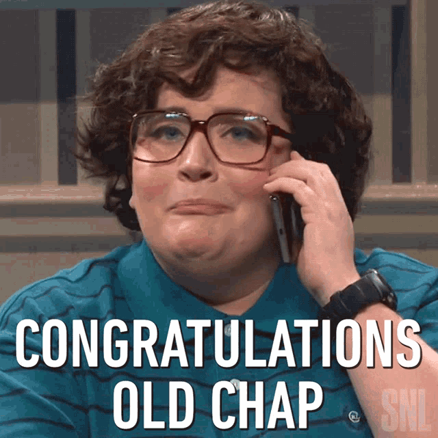 Congratulations Old Chap Saturday Night Live GIF
