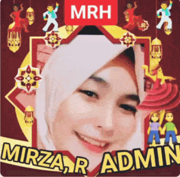 a picture of a girl with the name mirza r admin on it