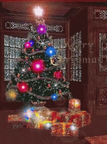 Merry Christmas Christmas Tree GIF - Merry Christmas Christmas Tree Christmas Lights GIFs
