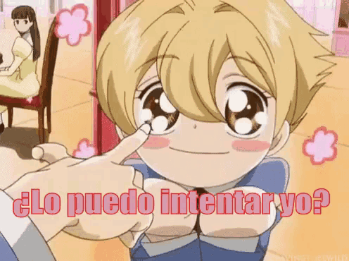 a person pointing at a child with the words " lo puedo intentar yo " in red