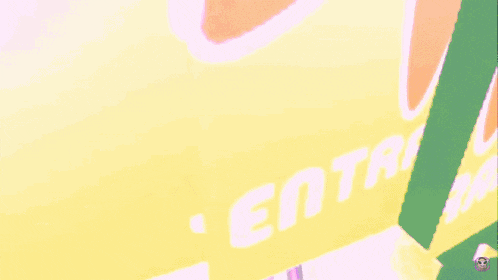 a cartoon character is holding a sign that says " edgy "